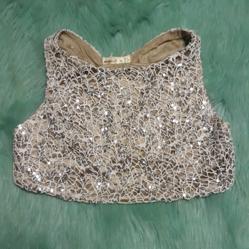 Detailed pretty crop top lace small 6